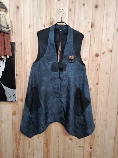 인견  앞뒤 언발 조끼