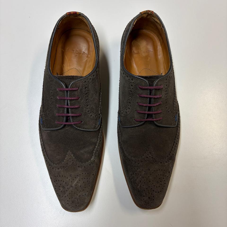 폴스미스 ALDRICH 스웨이드 윙팁 더비 구두 브라운 UK7 (260)