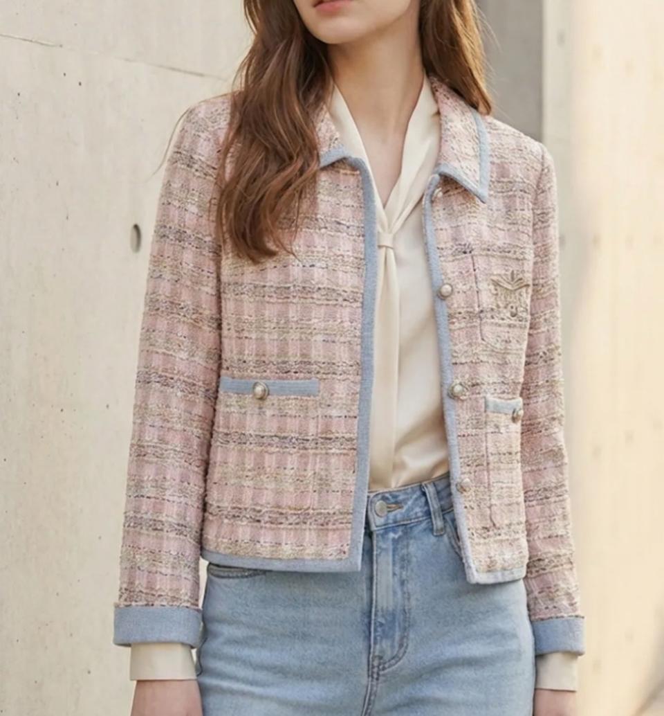 미센스 배색라아 트위드 자켓 77
