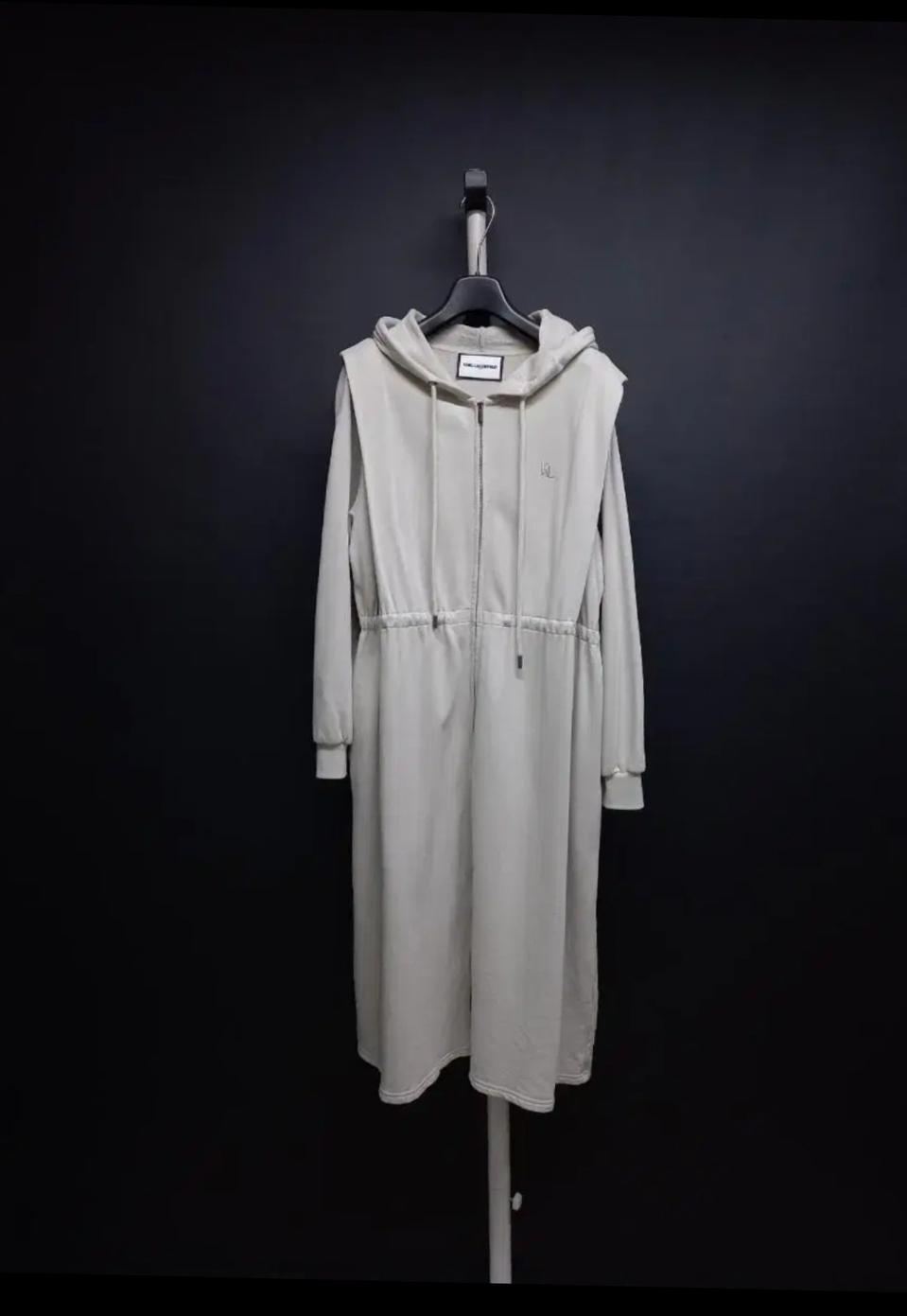 새 칼라거펠트 후드집업 맥시 플레어원피스 겸 아우터 66