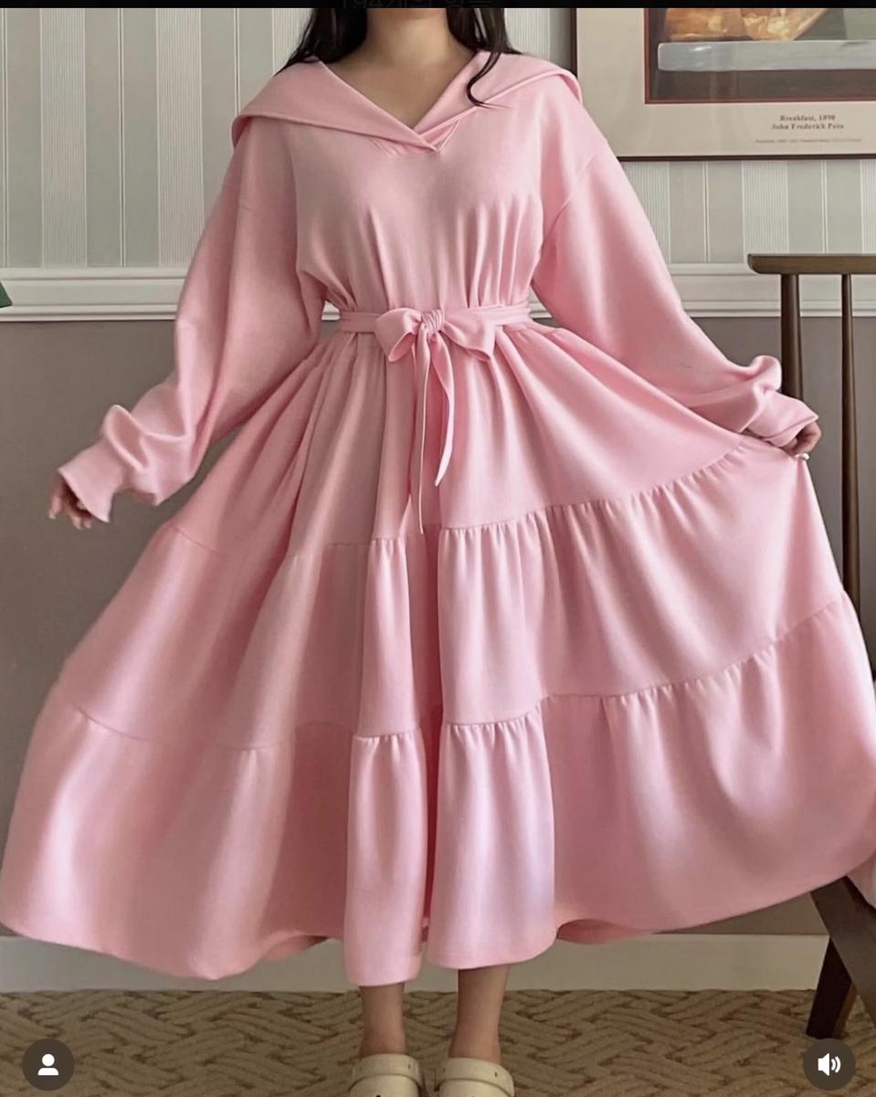 유앤진 캔디 세일러 드레스 원피스 핑크 44~88