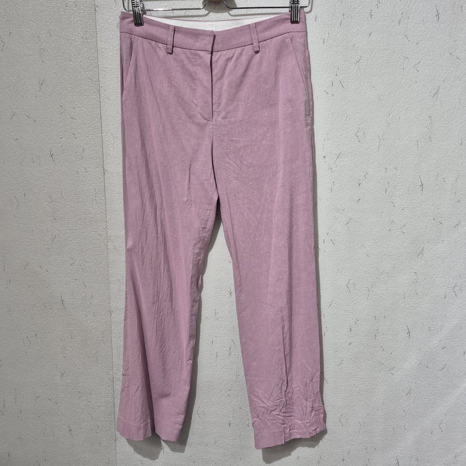 시스템 핑크색 여성 슬랙스 바지