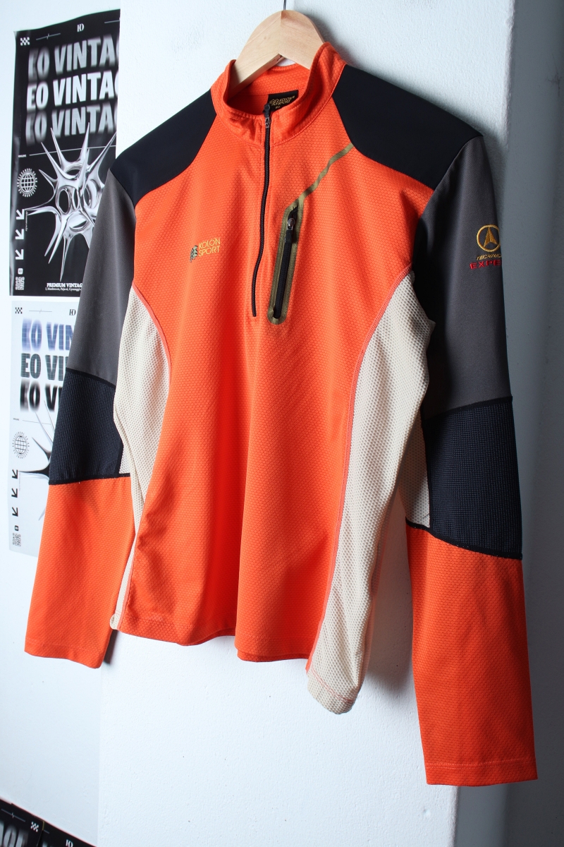 W(L) 코오롱스포츠 카라 긴팔티셔츠 등산 기능성 반집업-18217