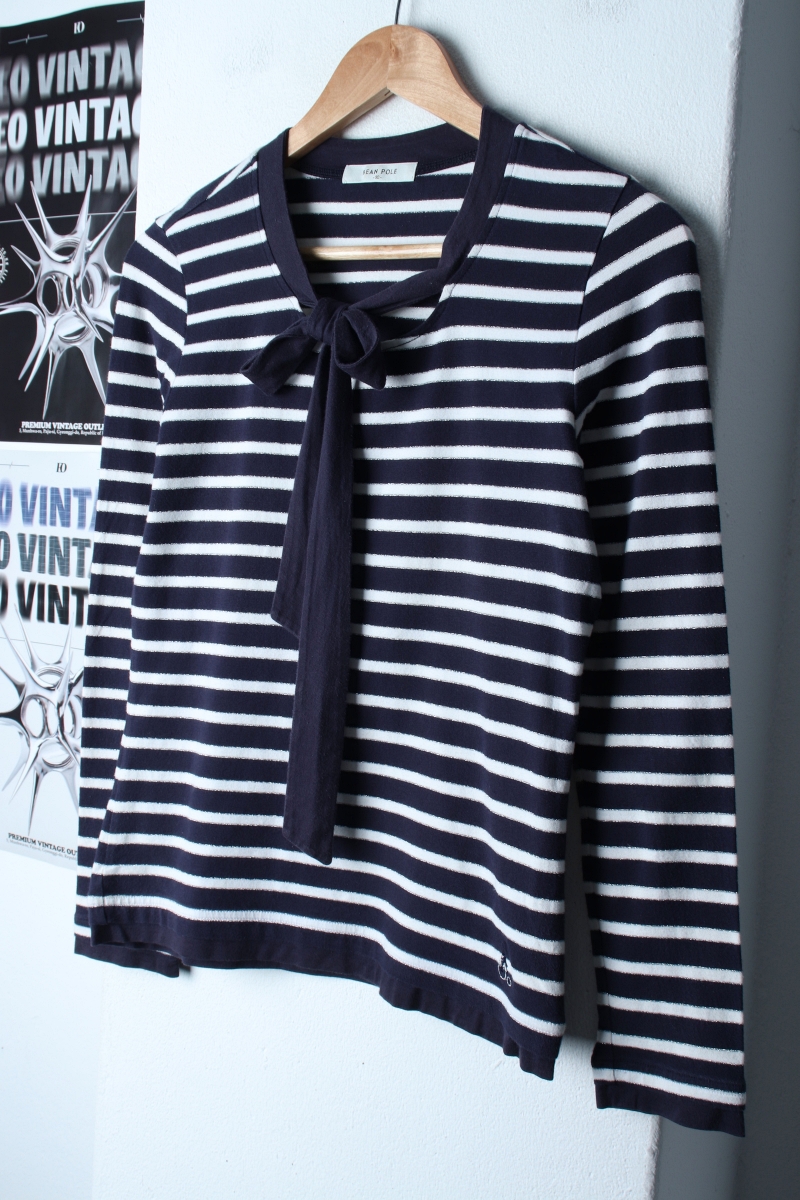 W(M) 빈폴 긴팔티셔츠 스트라이프 네이비 리본 놈코어-1821B