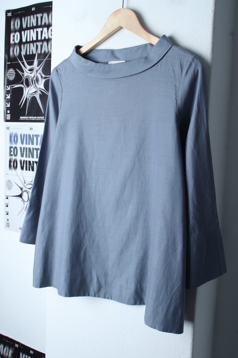 W(S) 코스 긴팔티셔츠 블라우스 연블루 무지 놈코어-1821C