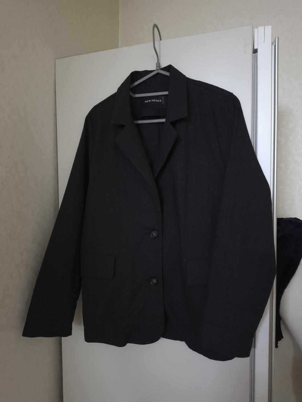 닉앤니콜 블랙 린넨자켓