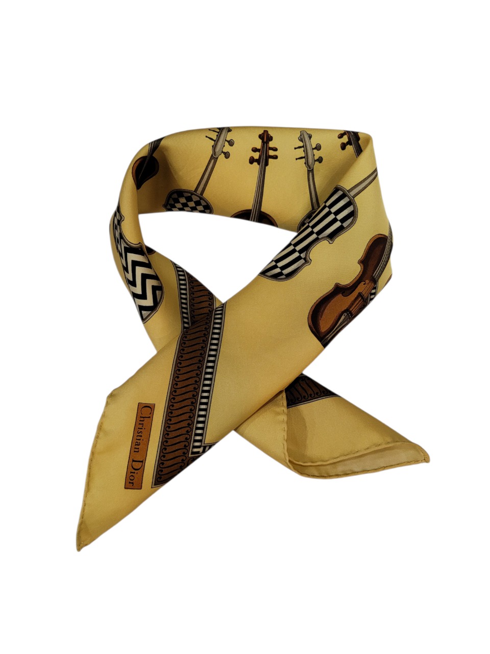 [하자제품]크리스찬디올 정품 핸드메이드 제품 도톰한 실크 스카프