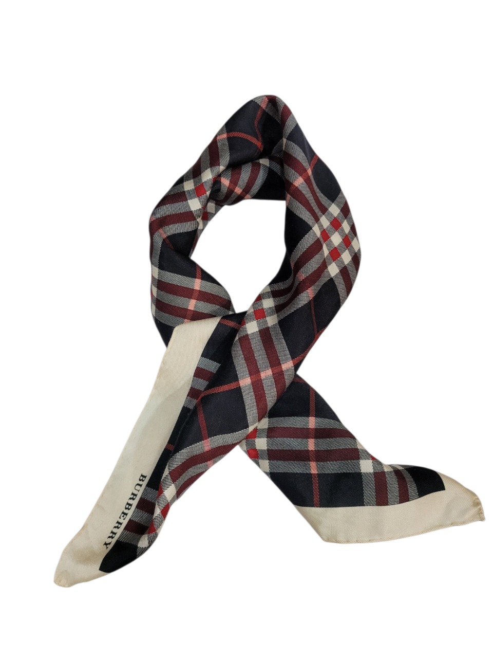 이태리제 버버리 정품 남녀공용 쁘띠용 실크 스카프