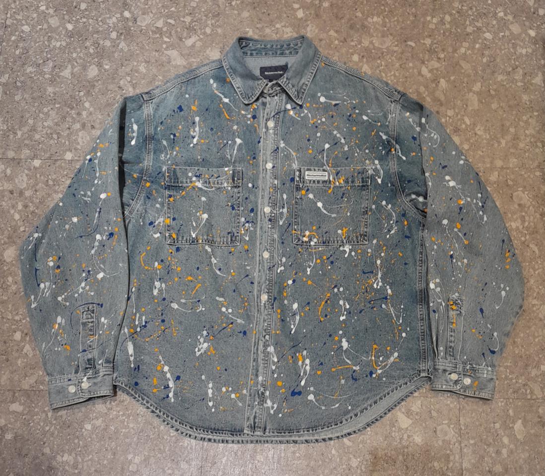 디스이즈네버댓 페인팅 데님셔츠 (XL)