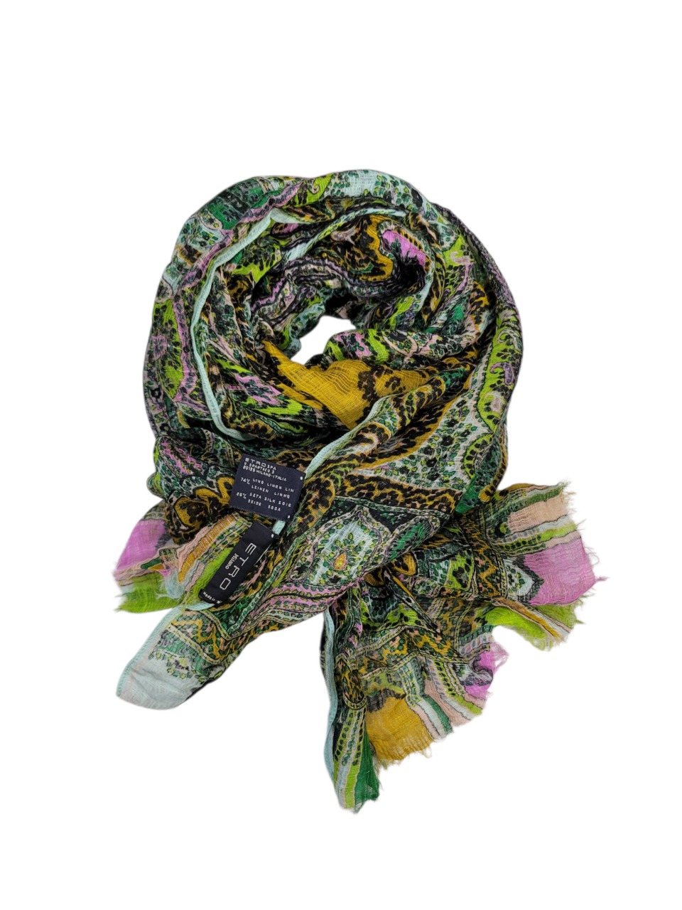 구입가 70만원대 정품 에트로의 상징인 정교한 페이즐리 스카프