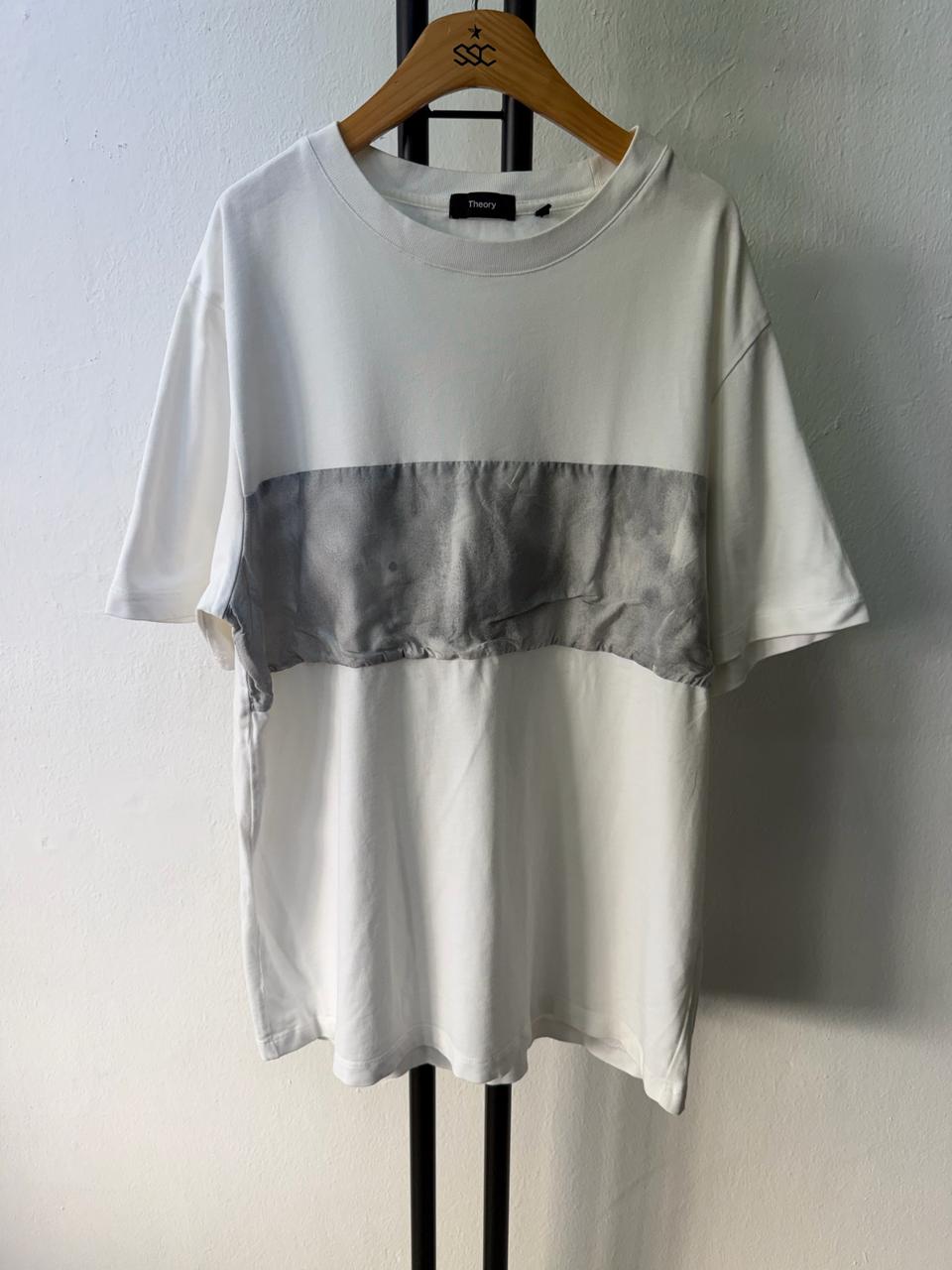 정품) Theory 띠어리 남성 흰색 반팔 티셔츠 XL