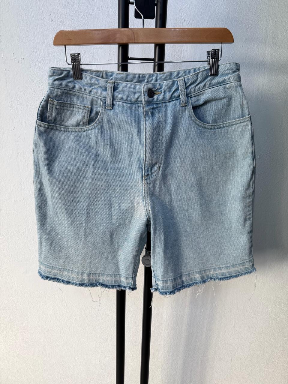 정품) 솔리드옴므 연청 데님 반바지 48(30-32)