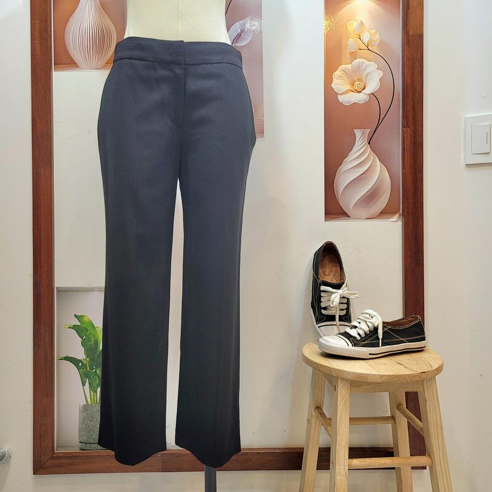 마인 MINE 블랙 스트레이트핏 슬랙스