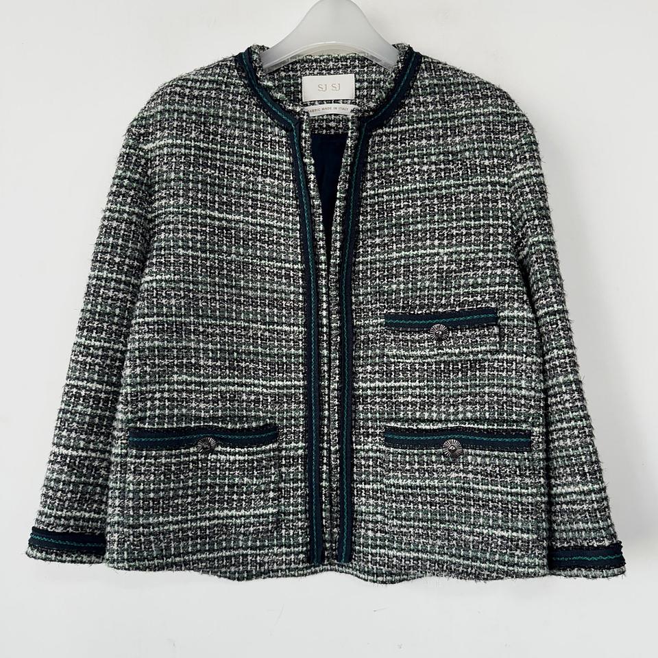SJSJ 노카라 트위드 자켓