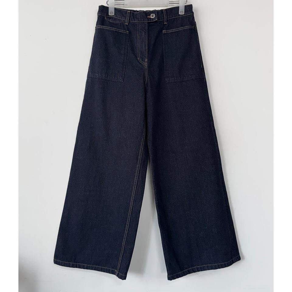 시스템 24 백 밴딩 와이드 팬츠