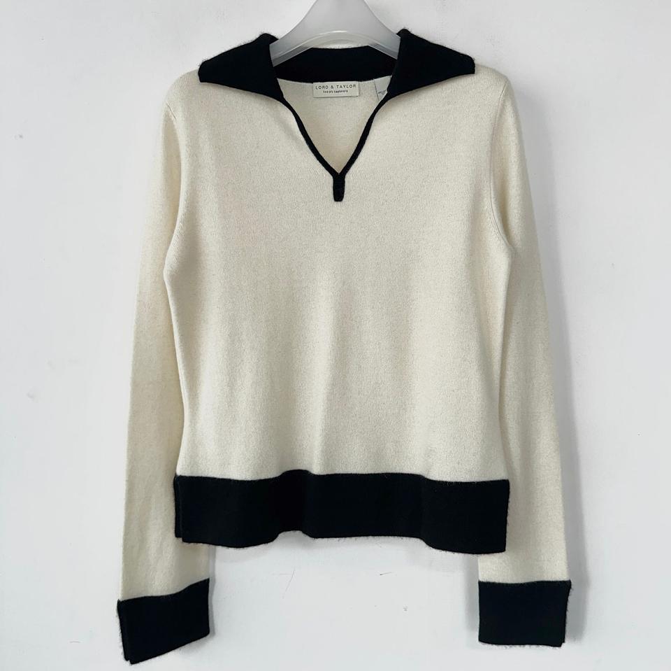 LORD & TAYLOR 캐시미어 카라 니트