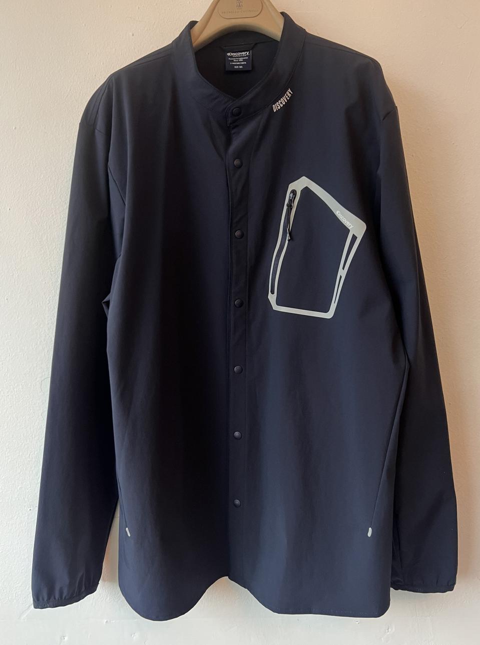 디스커버리 남성 네이비 바람막이점퍼