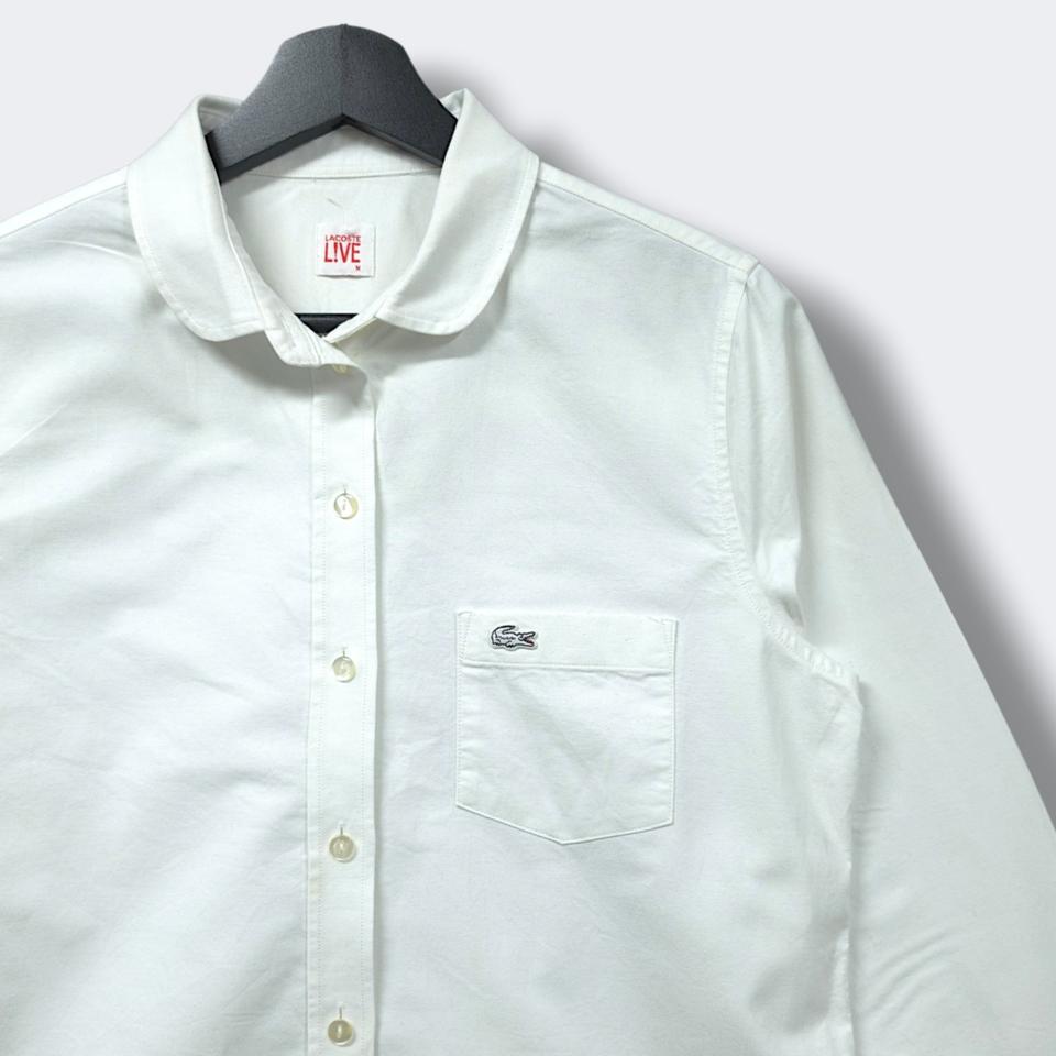 [M] 라코스테 화이트 우먼즈 코튼 긴팔셔츠