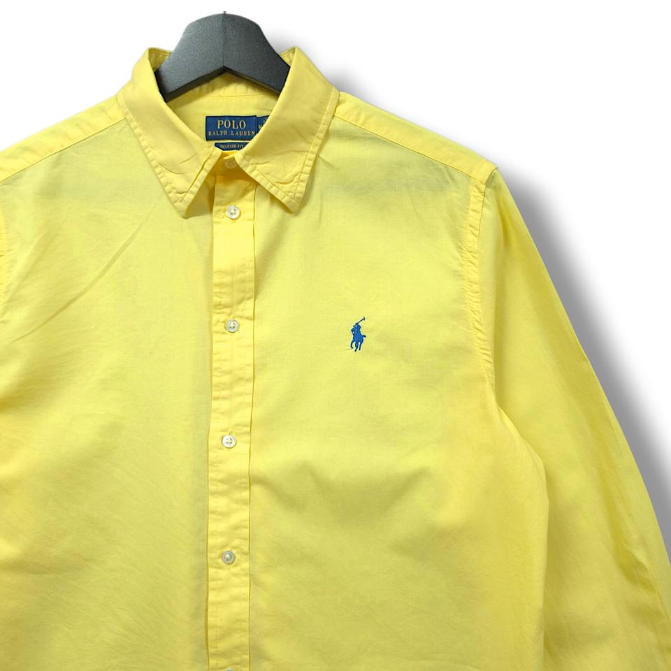 [M] 폴로 옐로우 릴렉스핏 코튼 긴팔셔츠