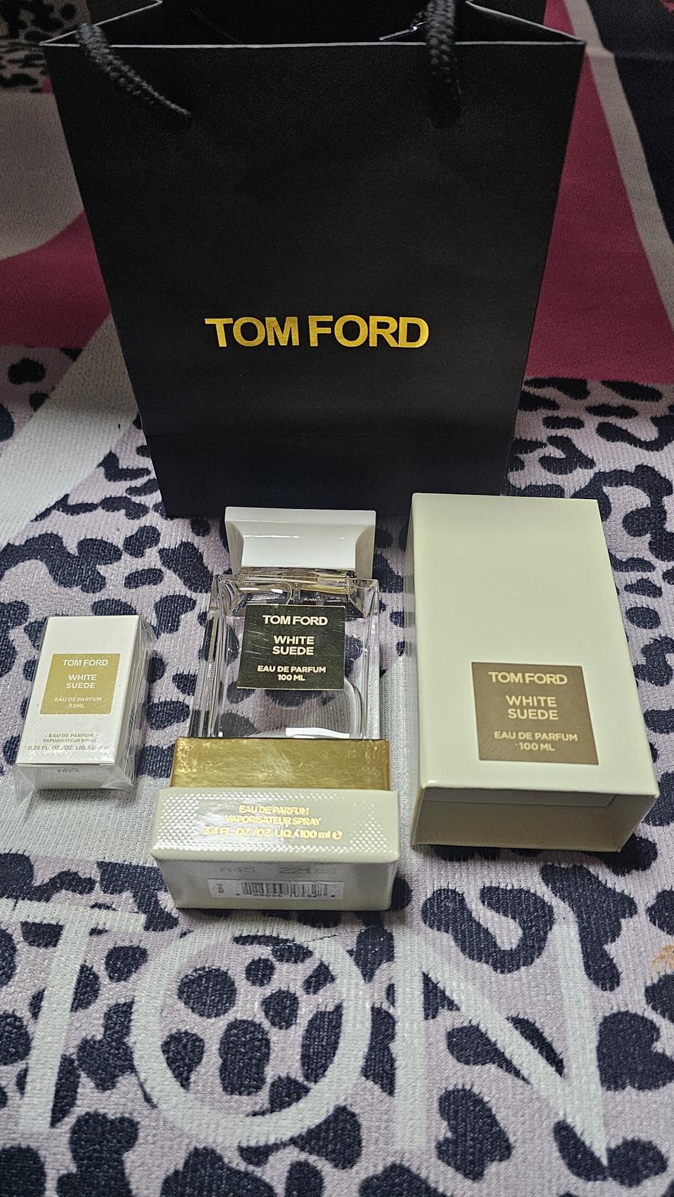 톰포드 화이트 스웨이드 100ml+7.5ml 향수 미개봉 새상품 쇼핑백