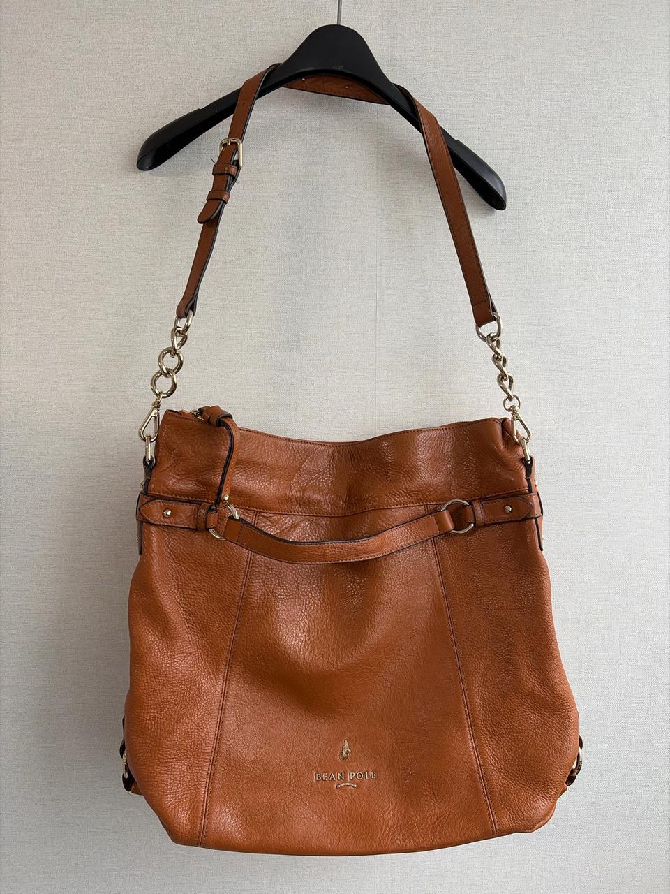 빈폴 브라운 가죽 가방