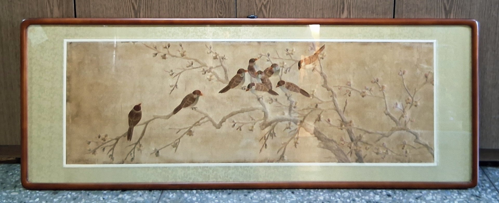 매조문 손자수 액자매화와참새