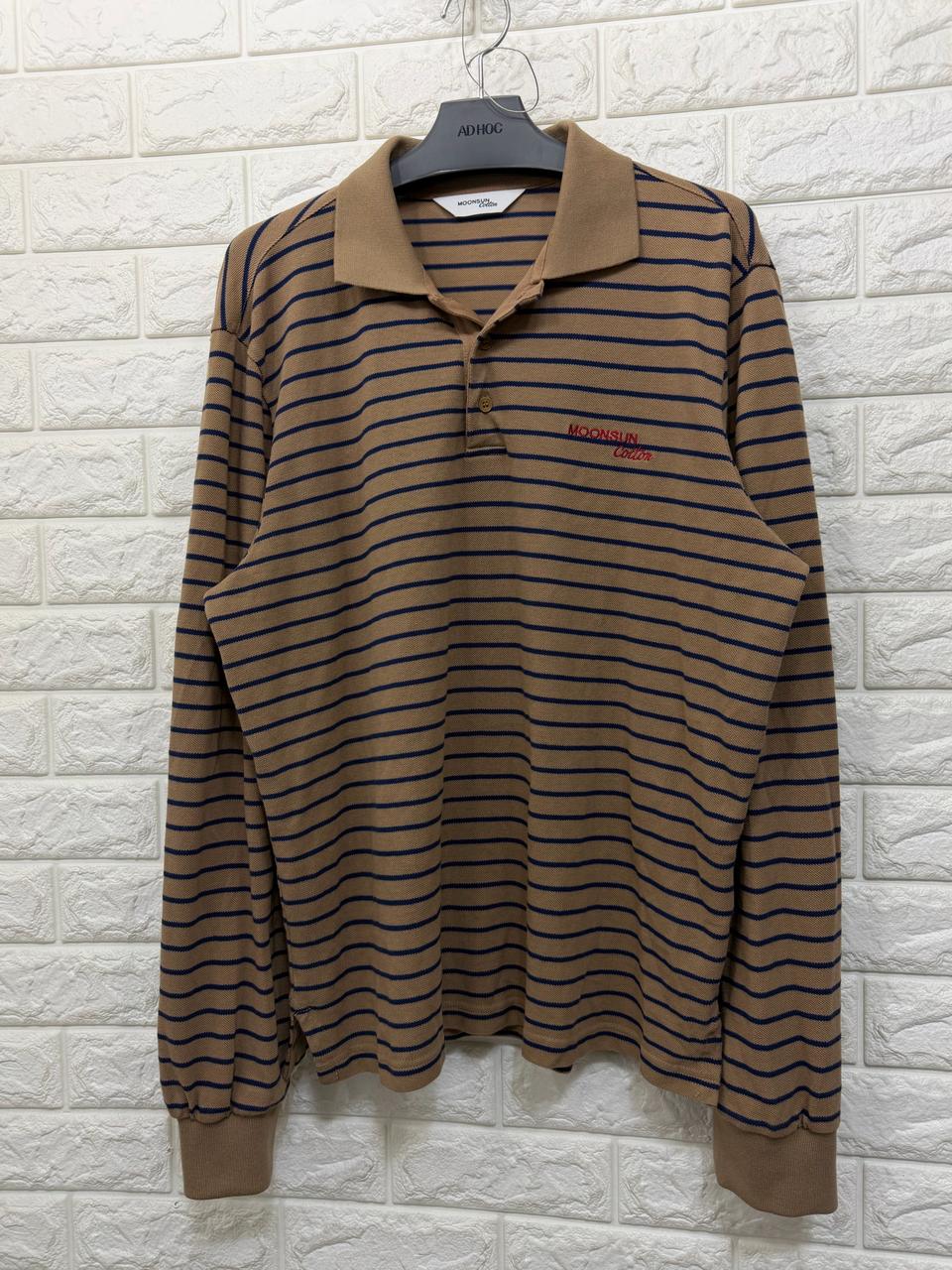 문선 스트라이프 피케이 티셔츠 M