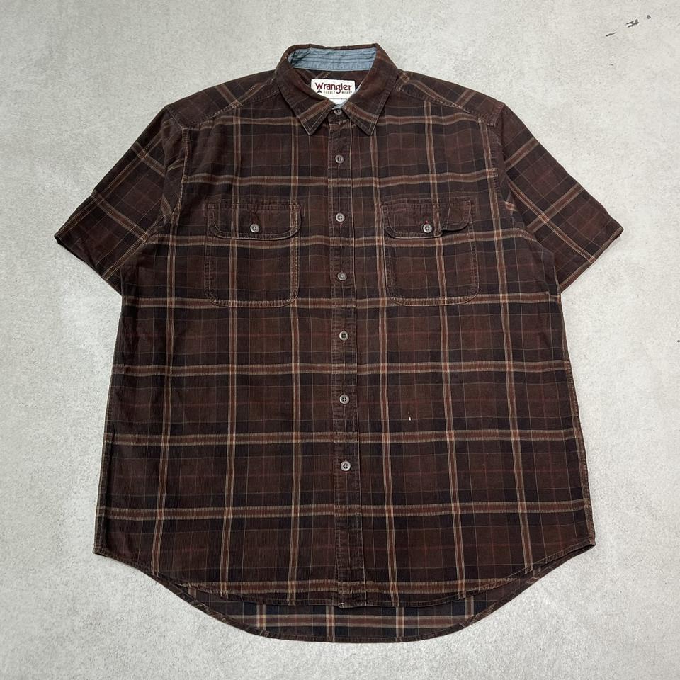 랭글러 코듀로이 체크 하프셔츠 s10625