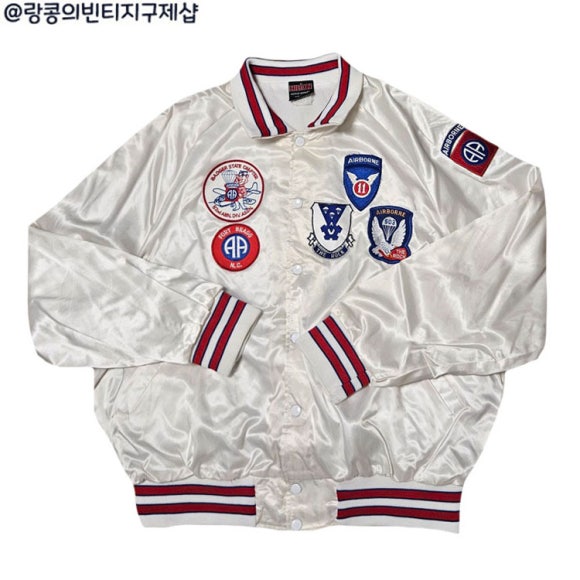 올드스쿨 빈티지 패치 스카쟌 자켓