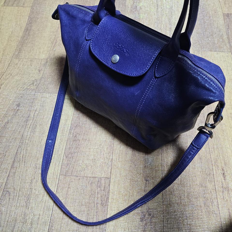 롱샴 가죽숄더백