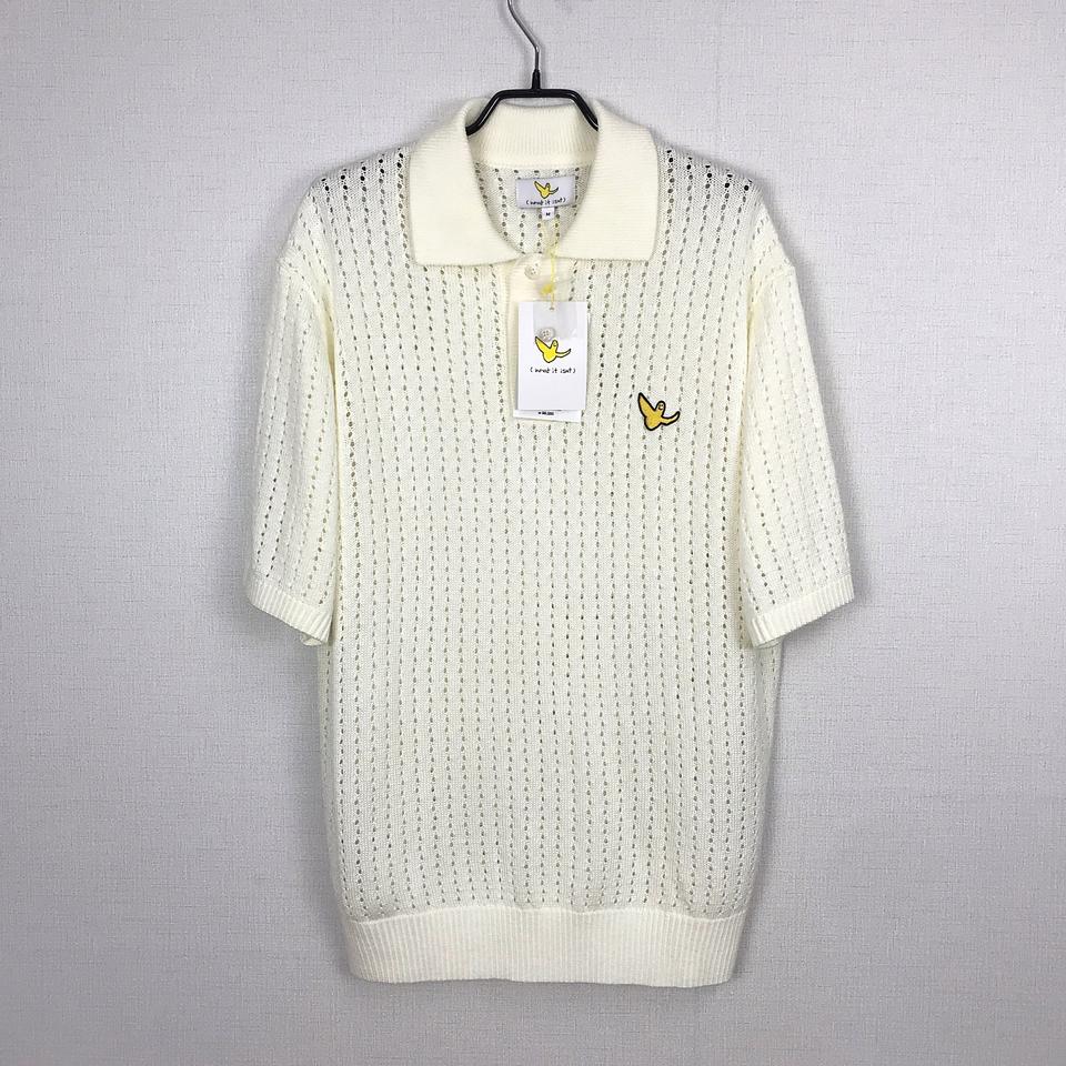 와릿이즌 마크곤잘레스 반팔 카라 니트 새상품 남성M