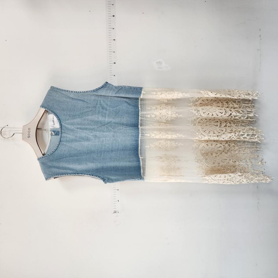 dahlia 데님 레이스 믹스 원피스