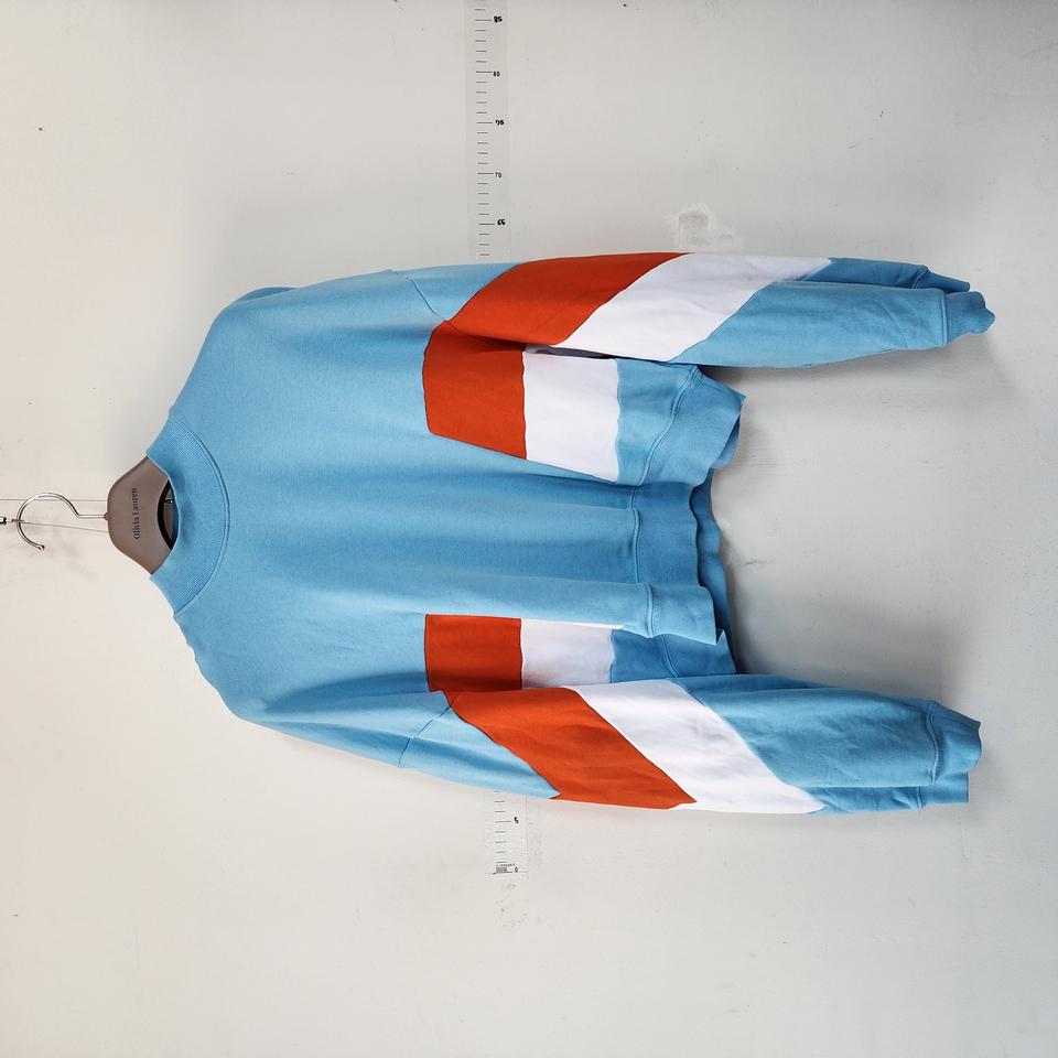 MSGM 블루 컬러 블록 맨투맨