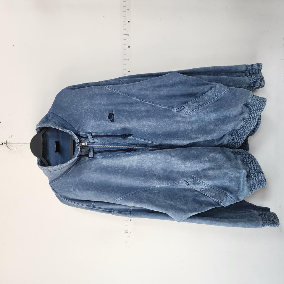 나이키 블루 워싱 빈티지 집업 자켓