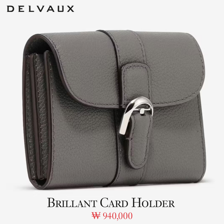 [정품] DELVAUX 델보 브리앙 셀리에 카프스킨 컴팩트 카드지갑