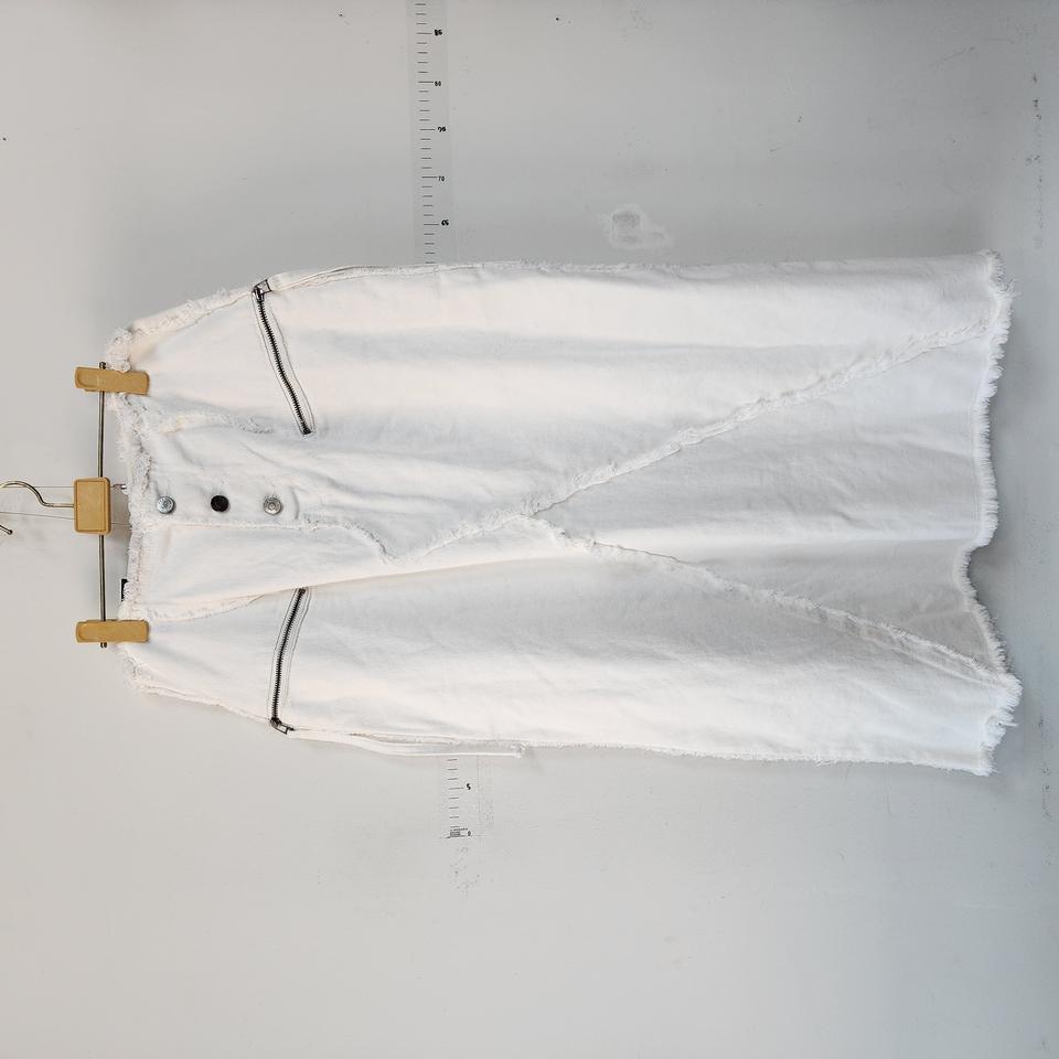 스타일난다 화이트 언발란스 데님 롱 스커트