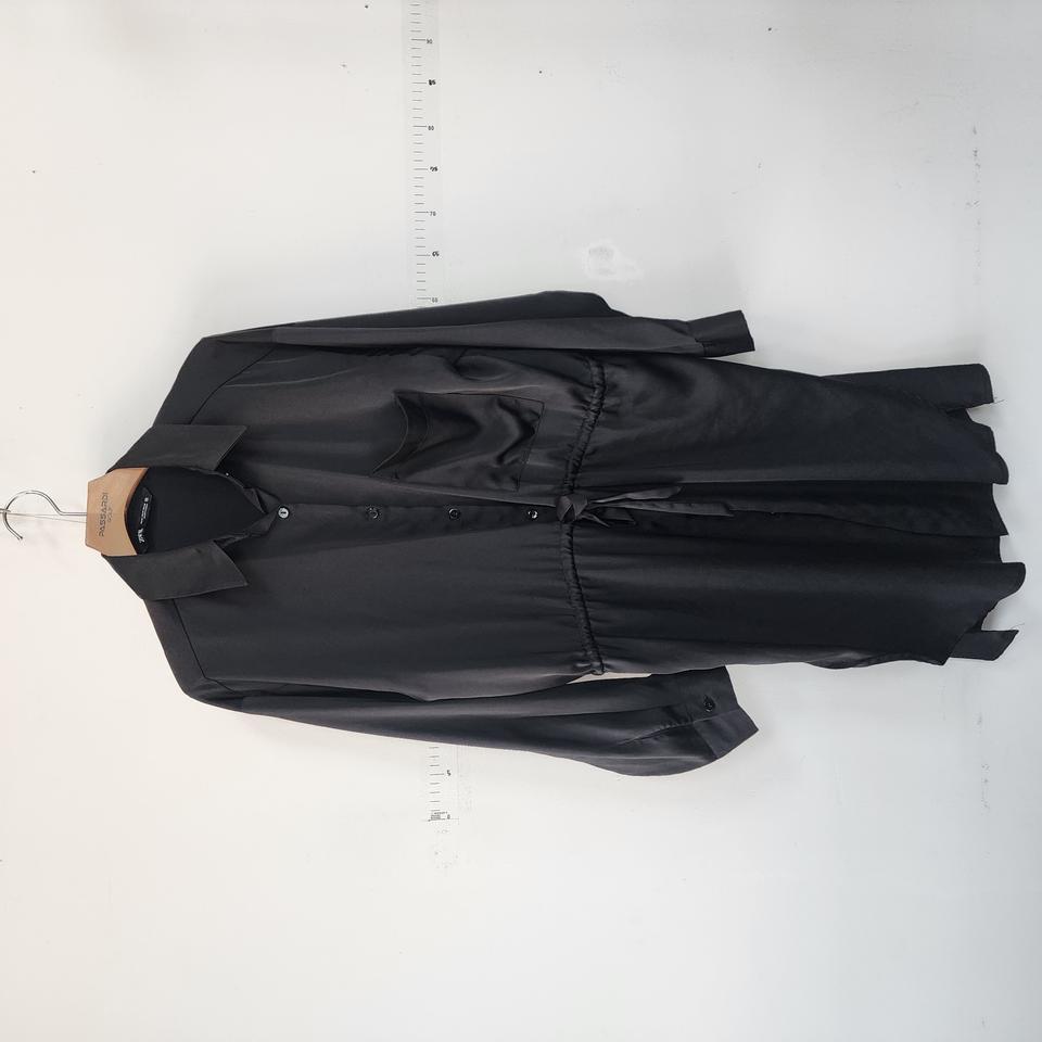 자라 블랙 실크 셔츠형 자켓