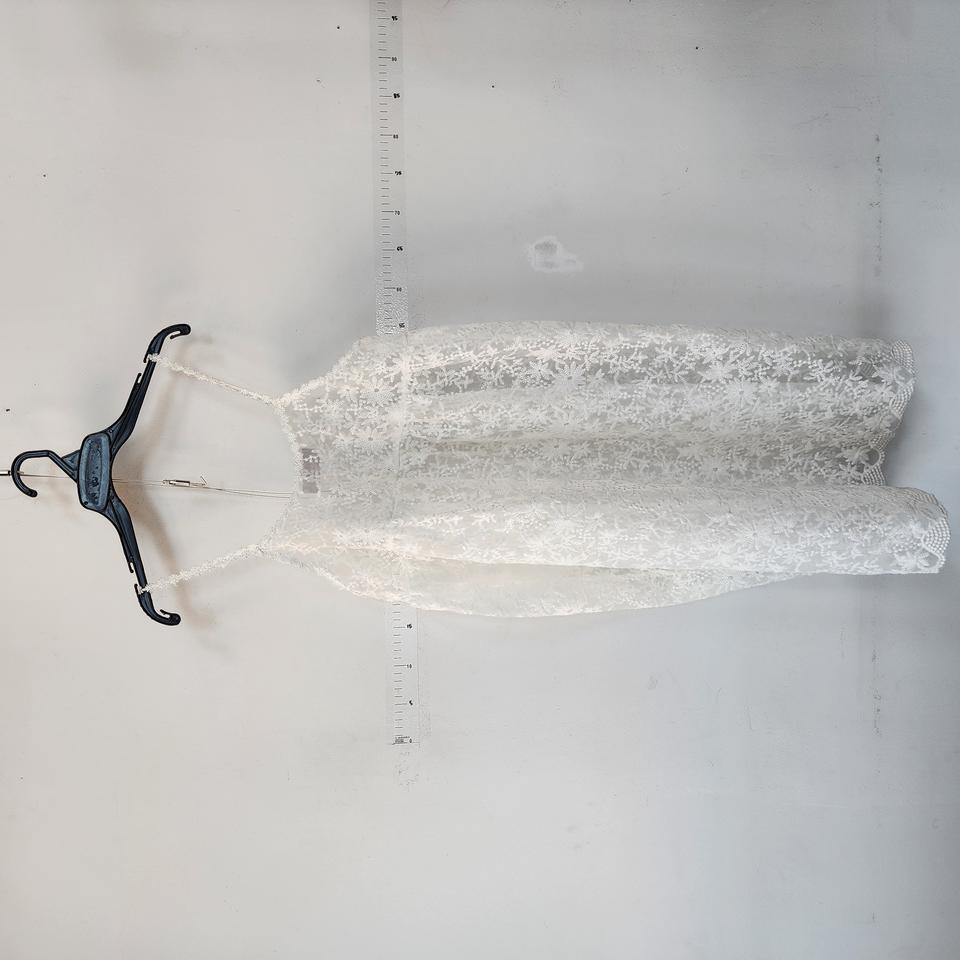 레이스 끈나시 뷔스티에 원피스 화이트