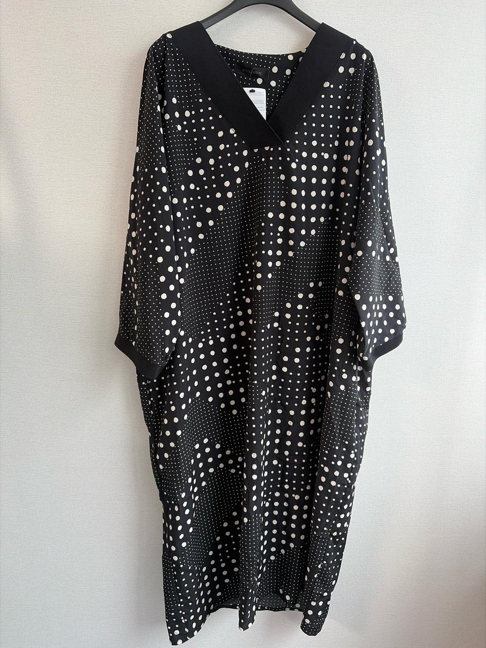 새상품) 주주엠 도트 쉬폰 원피스 블랙 F