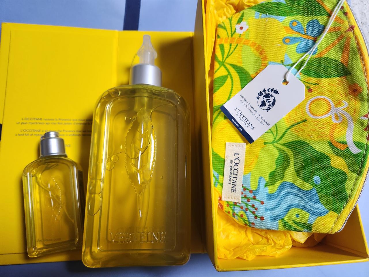 록시땅 버베나 샤워젤 500ml +75ml 세트 파우치