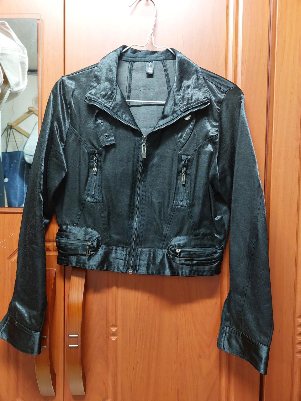 블랙 크롭 라이더 자켓 (55)