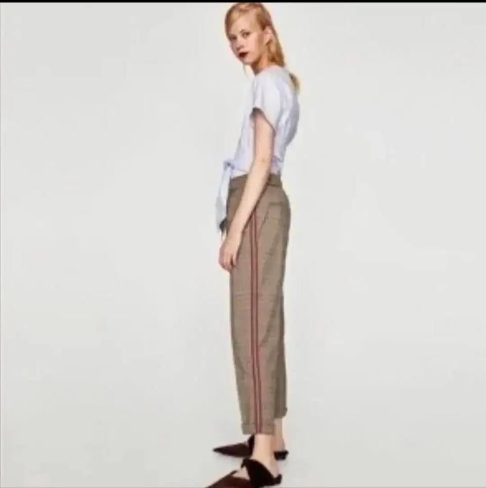26) ZARA 자라 밴딩 체크팬츠 체크바지 슬랙스