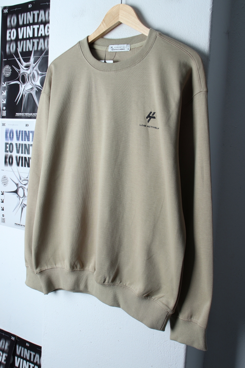 (M-XL) 행텐 긴팔티셔츠 새상품 베이지 올드스쿨-182BB