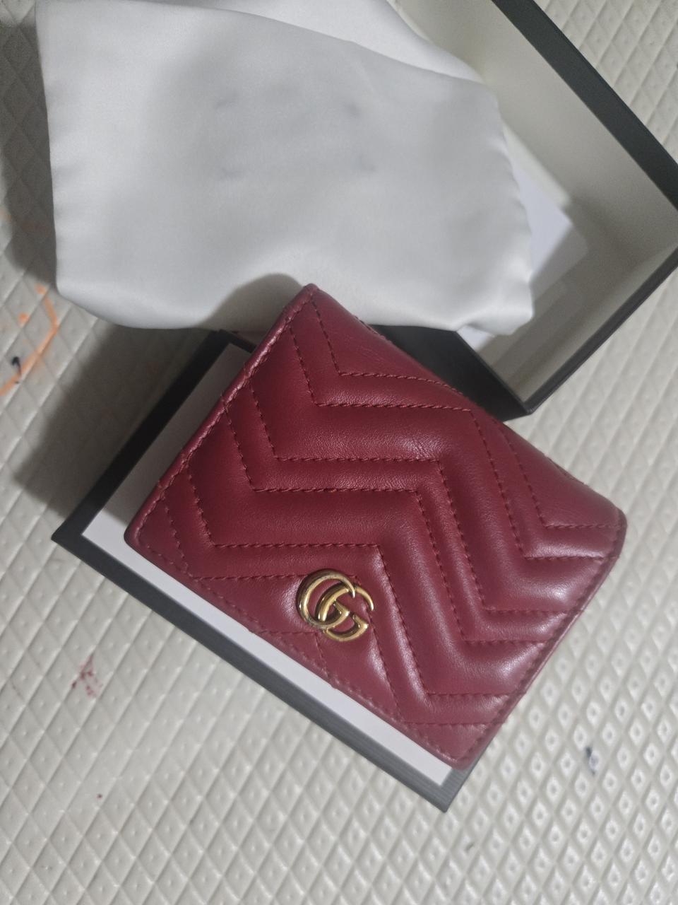 구찌 정품 마몬트 반지갑 레드 (풀박)