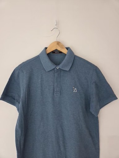 헤지스 히든버튼 블루 반팔카라티(100사이즈)