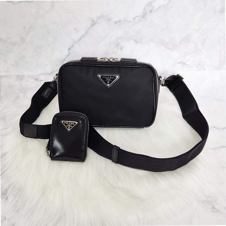 프라다 브리크 나일론 브러시드 크로스백 2VH070