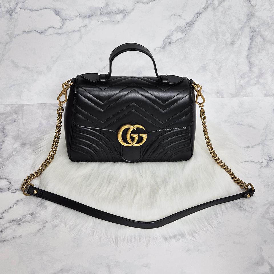 구찌 GG 마몽 마틀라세 탑핸들 숄더백 498110