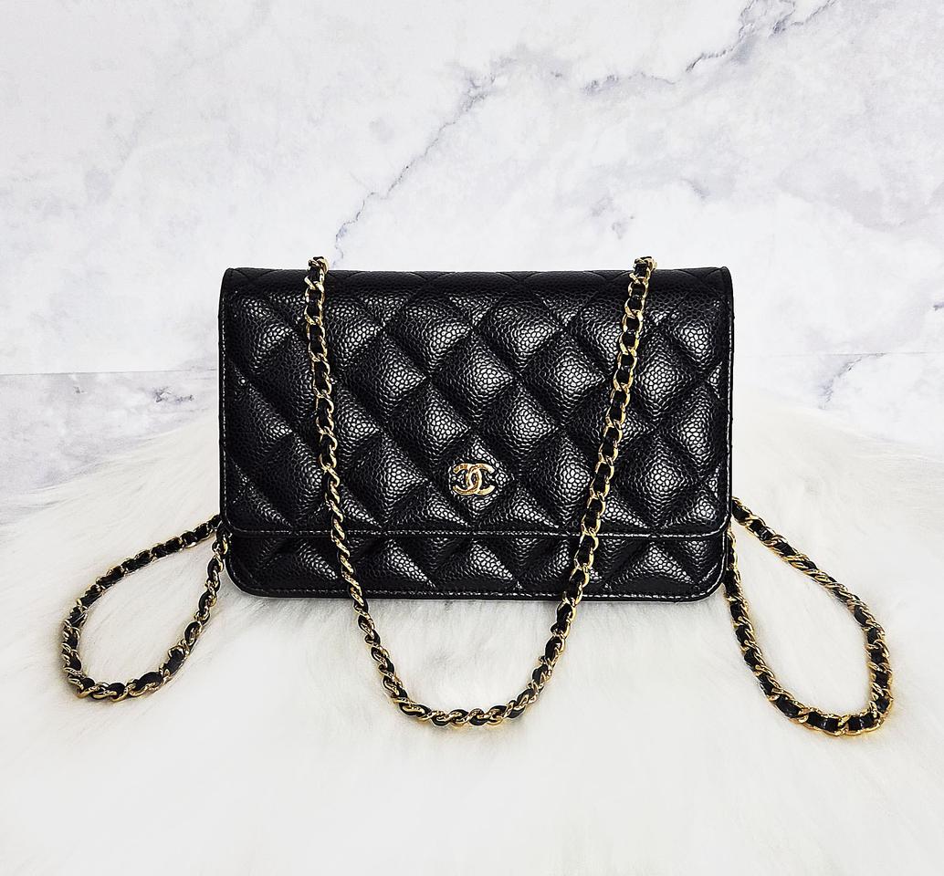 샤넬 클래식 캐비어 WOC 금장 AP0250 내장칩