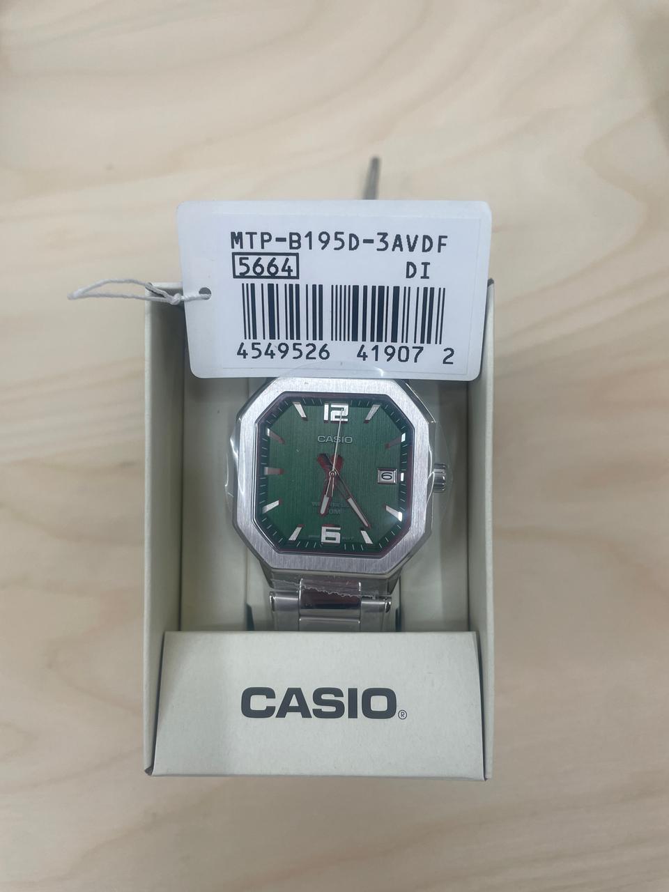 카시오 MTP-B195D-3AVDF 그린 파텍필립맛