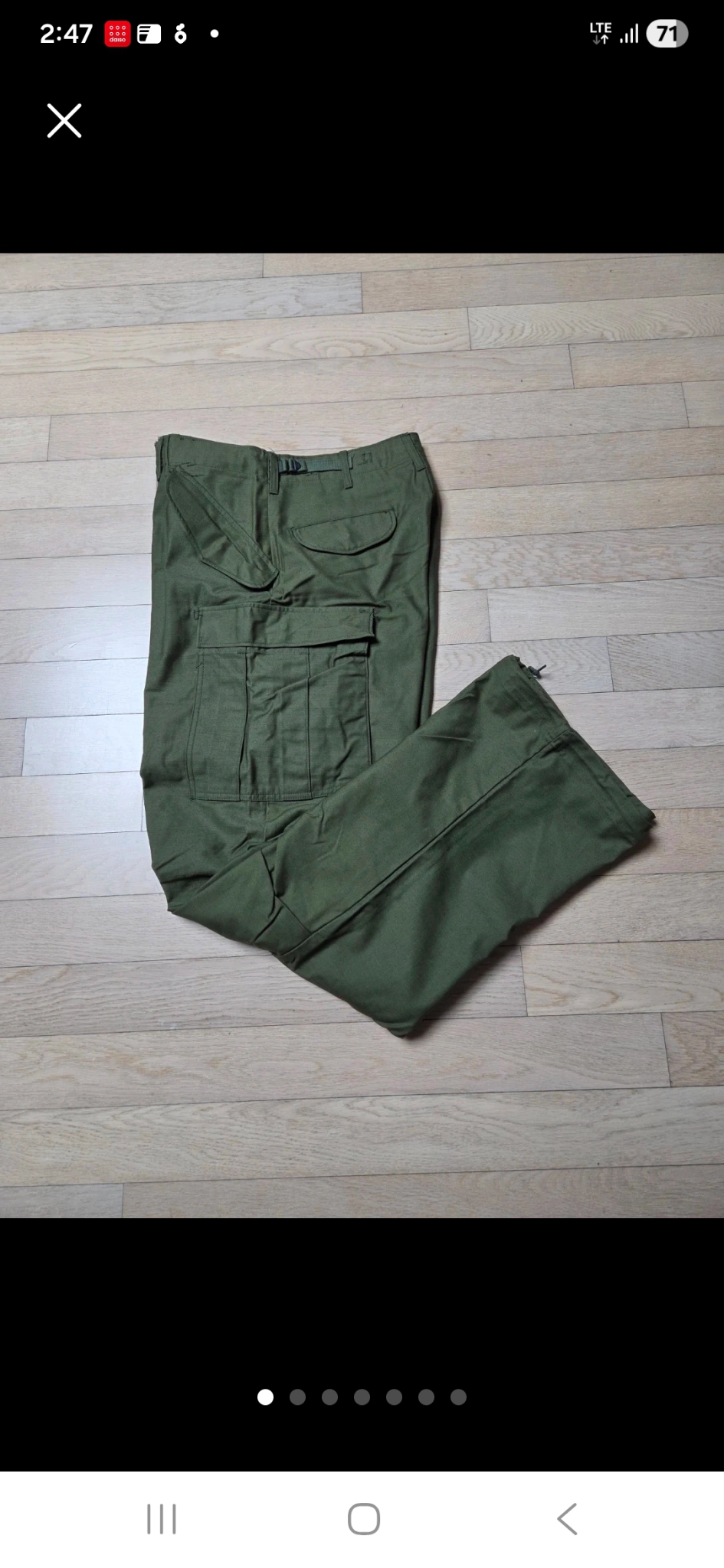 미군 M-65 필드팬츠.S.L.새제품.67년산
